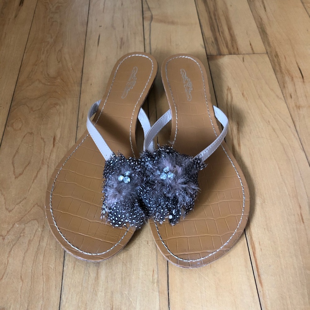 Feather Flip Flops